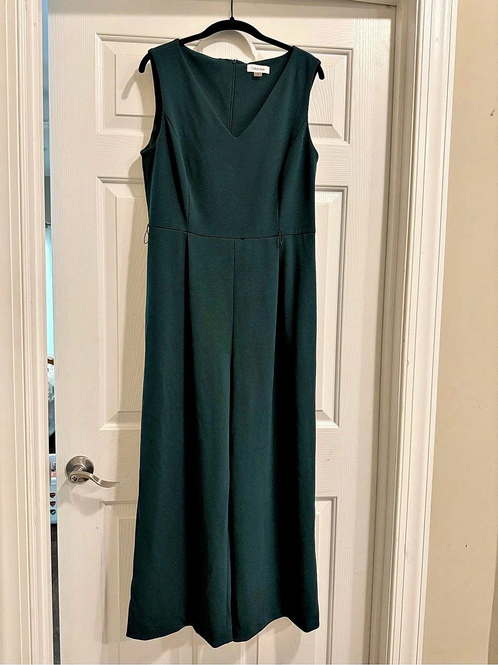 Calvin Klein Women's Wide Leg Jumpsuit in Green